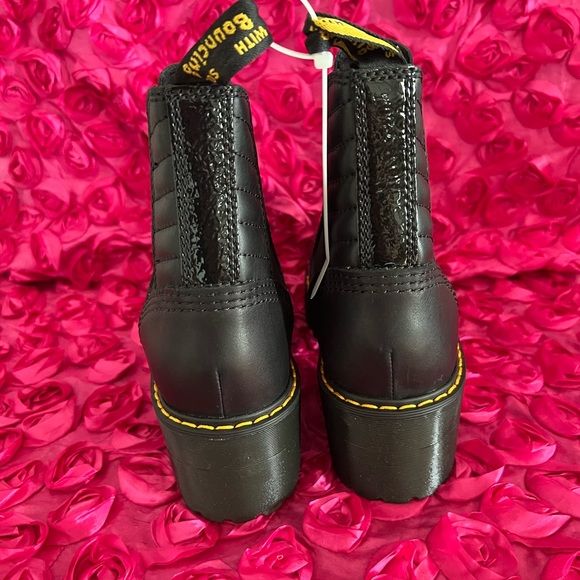ROZALIE DISTRESSED PATENT HEELED CHELSEA BOOTS - Picture 5 of 10